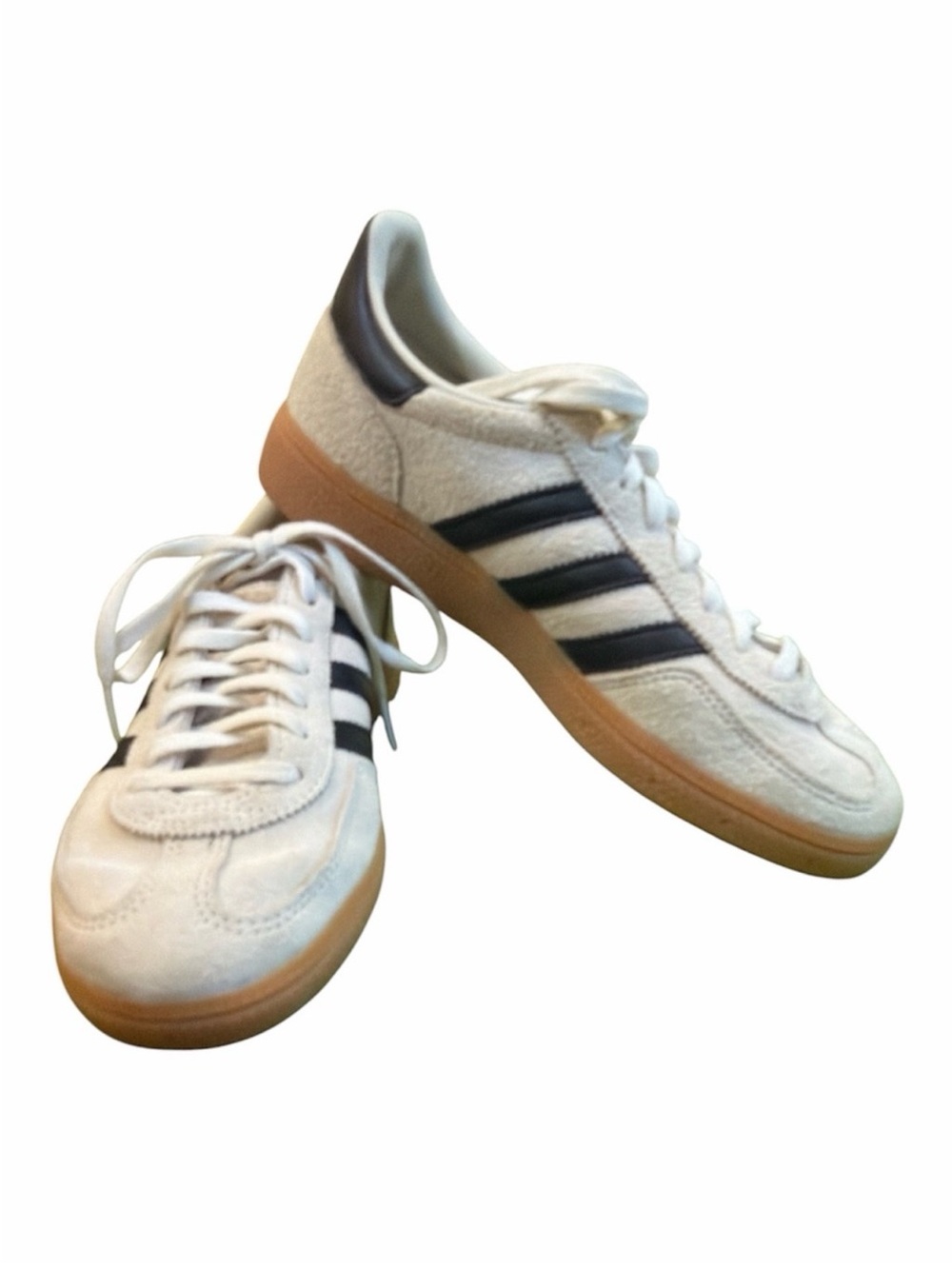 adidas Beige Suede Sneakers with Black Stripes - Picture 7 of 9